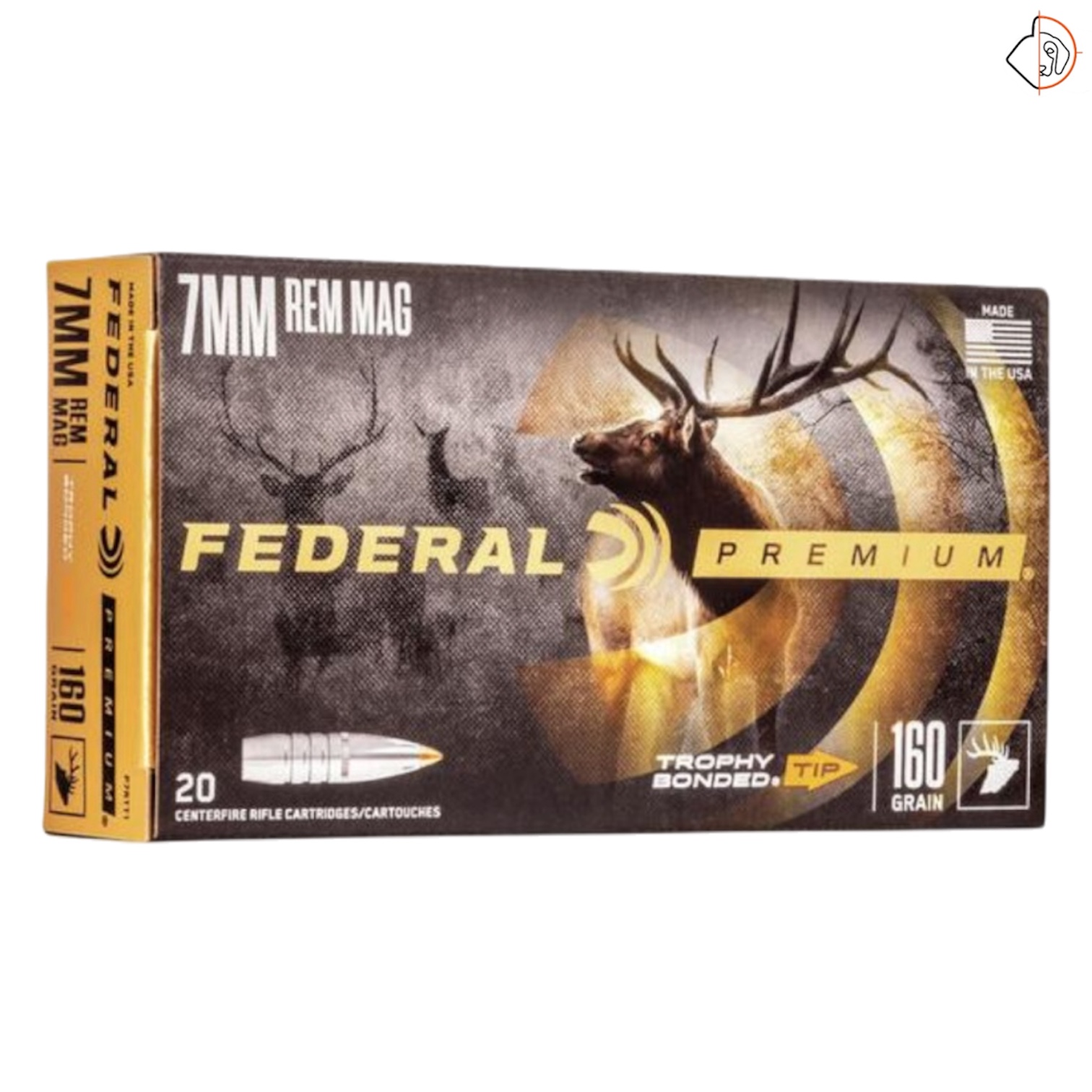 FEDERAL 7mm rem Trophy Bonded Tip 160 GR